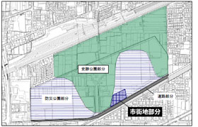 安満遺跡公園「防災公園街区」の地図
