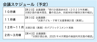 議会スケジュール（予定）表